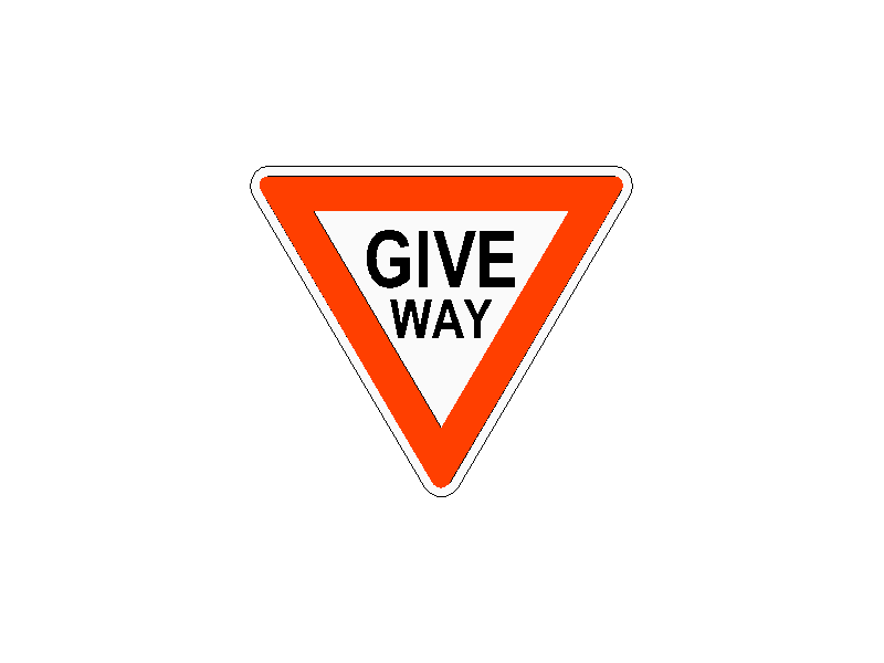 Give Way Traffic Sign – Free CAD Blocks in DWG file format