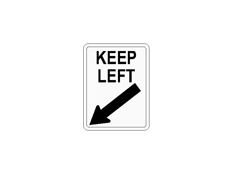 Keep Left Traffic Sign