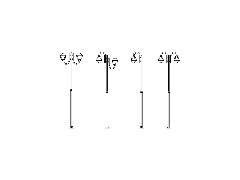 Light Pole Collection - Elevations