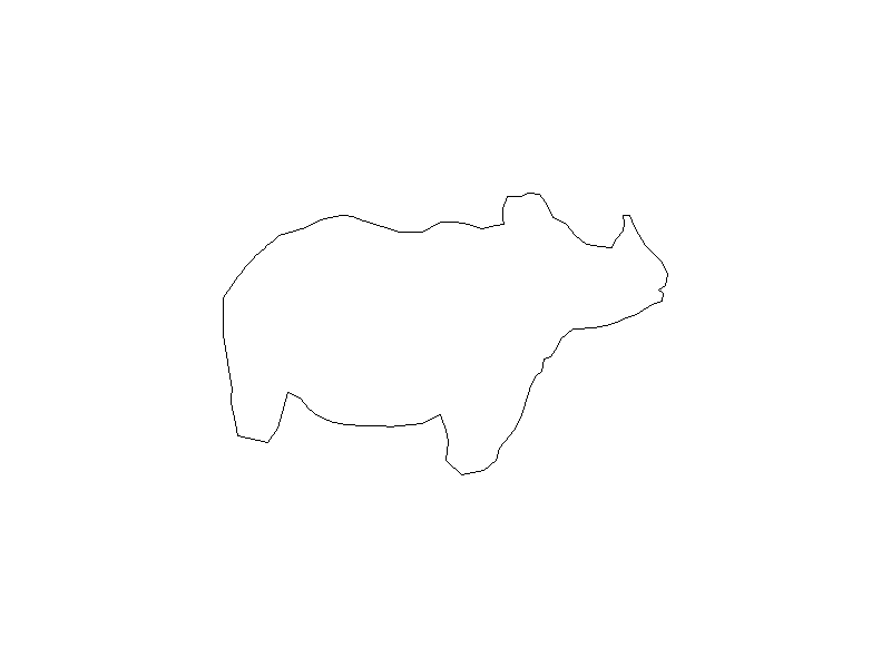 Outline of a Rhino