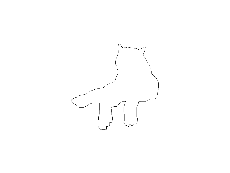 Outline of of Lioness Sitting
