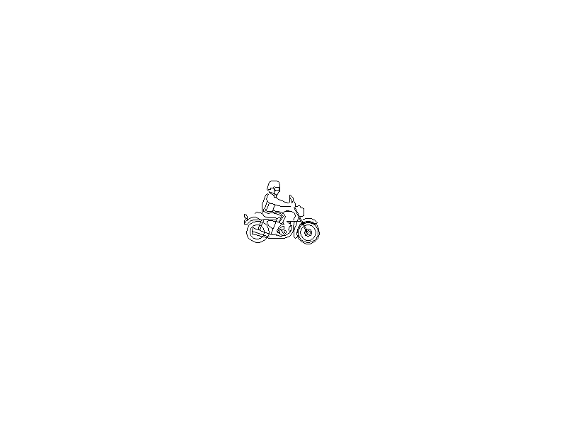 Person on a motorbike - elevation