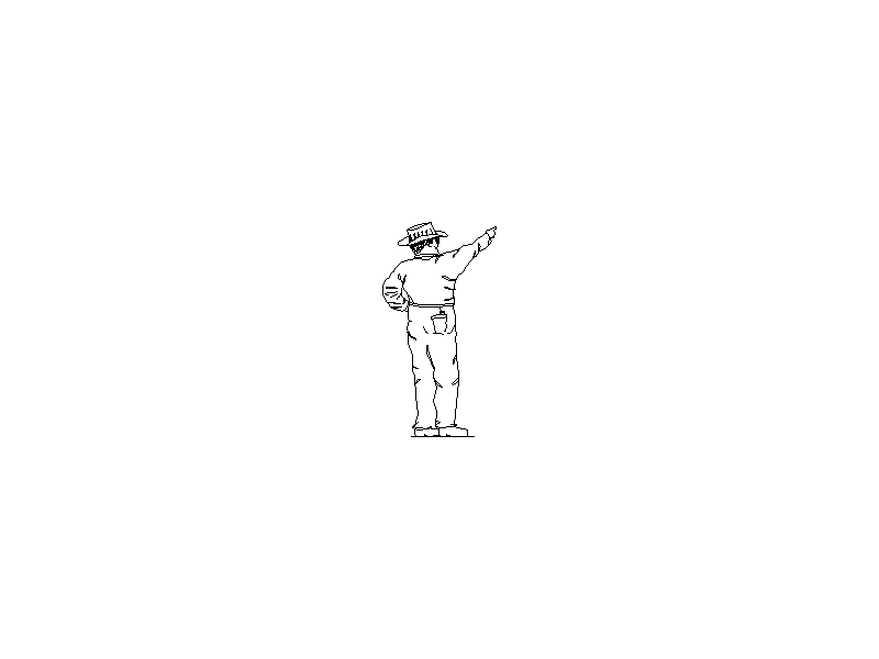 Pointing Man with a Hat